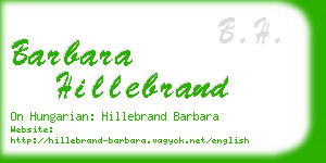 barbara hillebrand business card